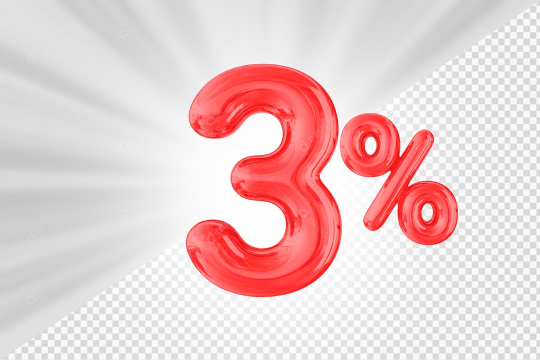 Balão de 3% Elemento 3D PSD