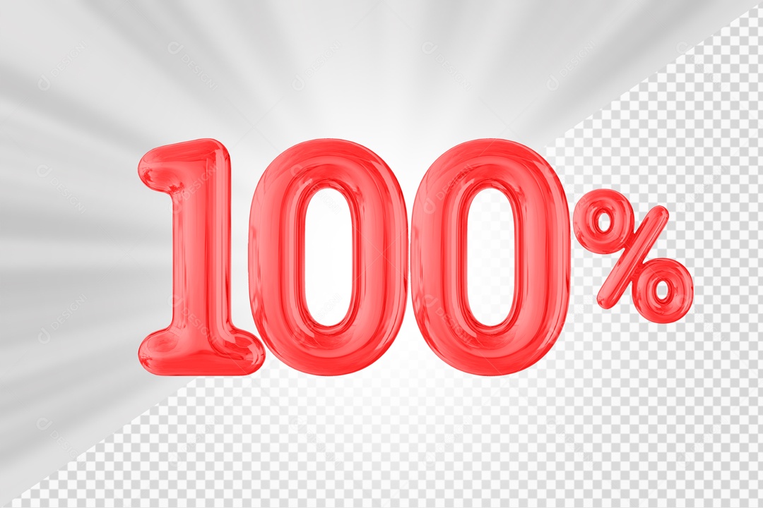 Balão de 100% Elemento 3D PSD