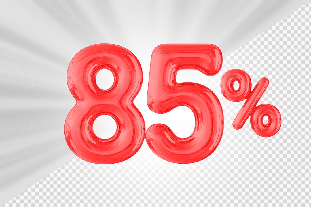 Balão de 85% Elemento 3D PSD
