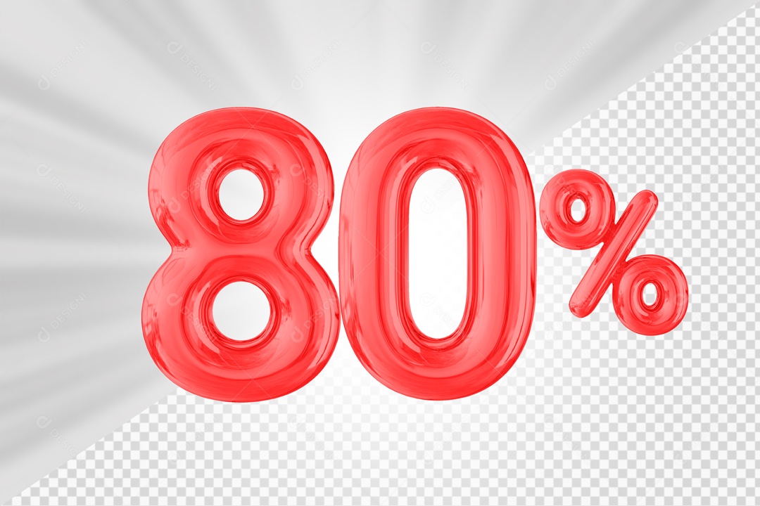Balão de 80% Elemento 3D PSD