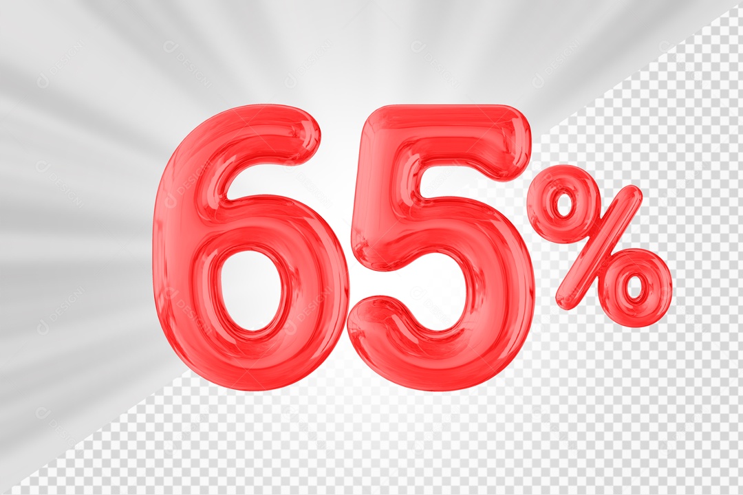 Balão de 65% Elemento 3D PSD