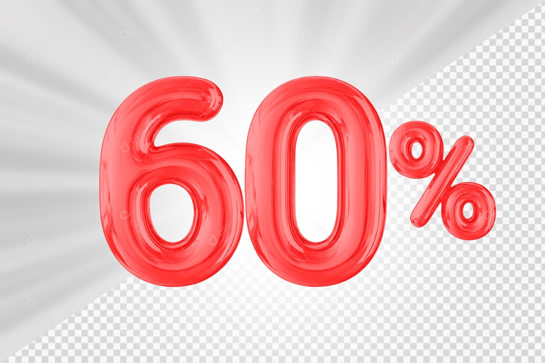 Balão de 60% Elemento 3D PSD