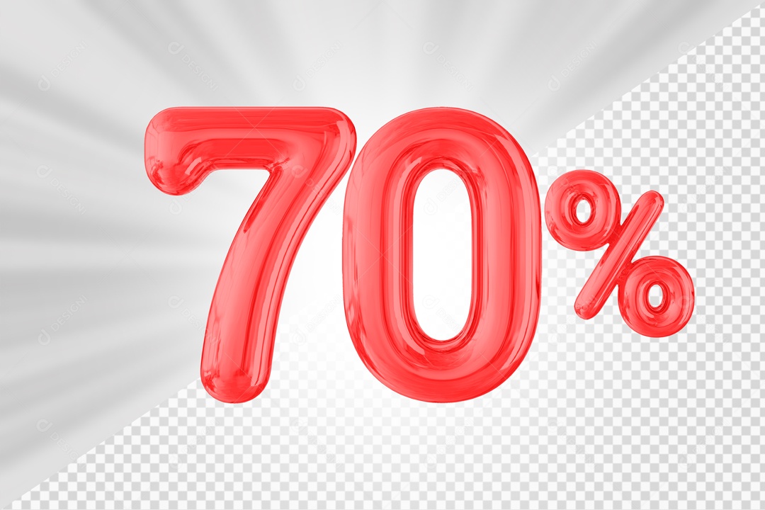 Balão de 70% Elemento 3D PSD