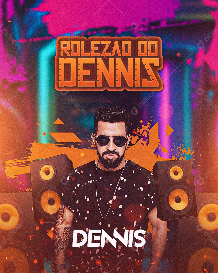Flyer Dennis DJ Social Media PSD Editável