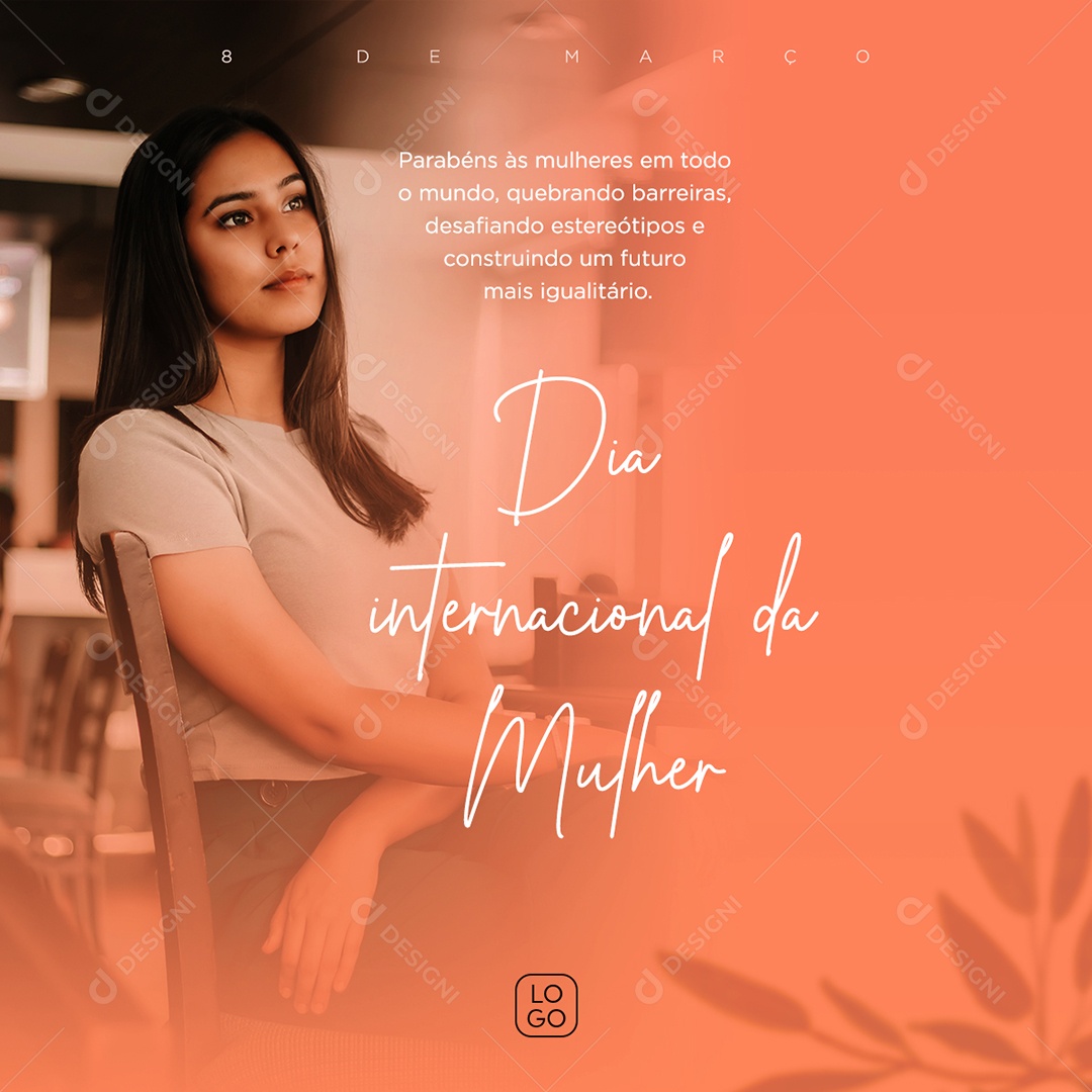 Dia Internacional da Mulher 8 de Março Social Media PSD Editável