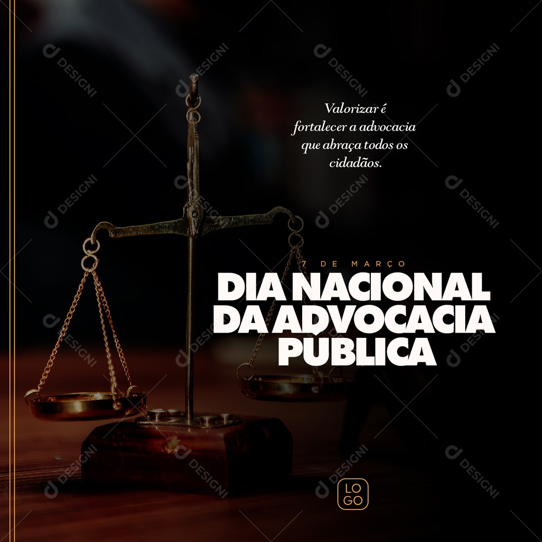 Dia Nacional da Advocacia Pública Social Media PSD Editável