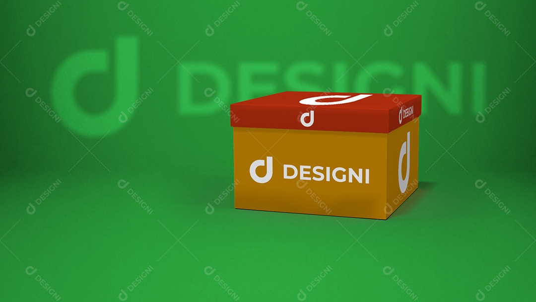 Mockup De Caixa Quadrada Designi PSD Editável