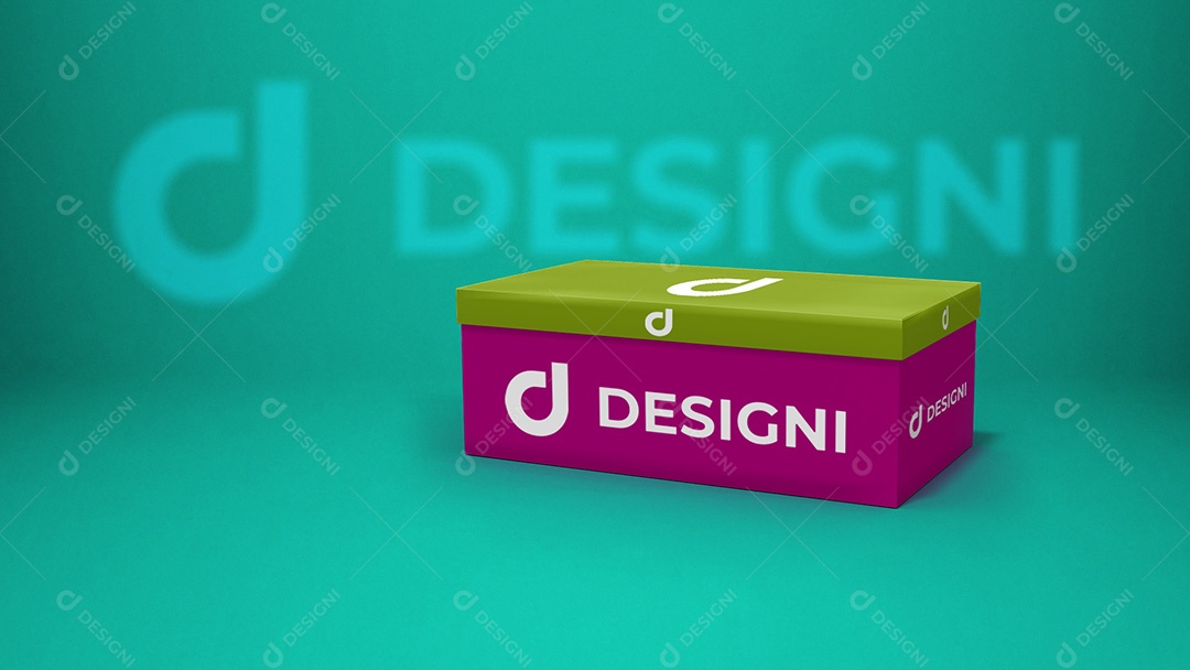 Mockup De Caixa Quadrada Designi PSD Editável