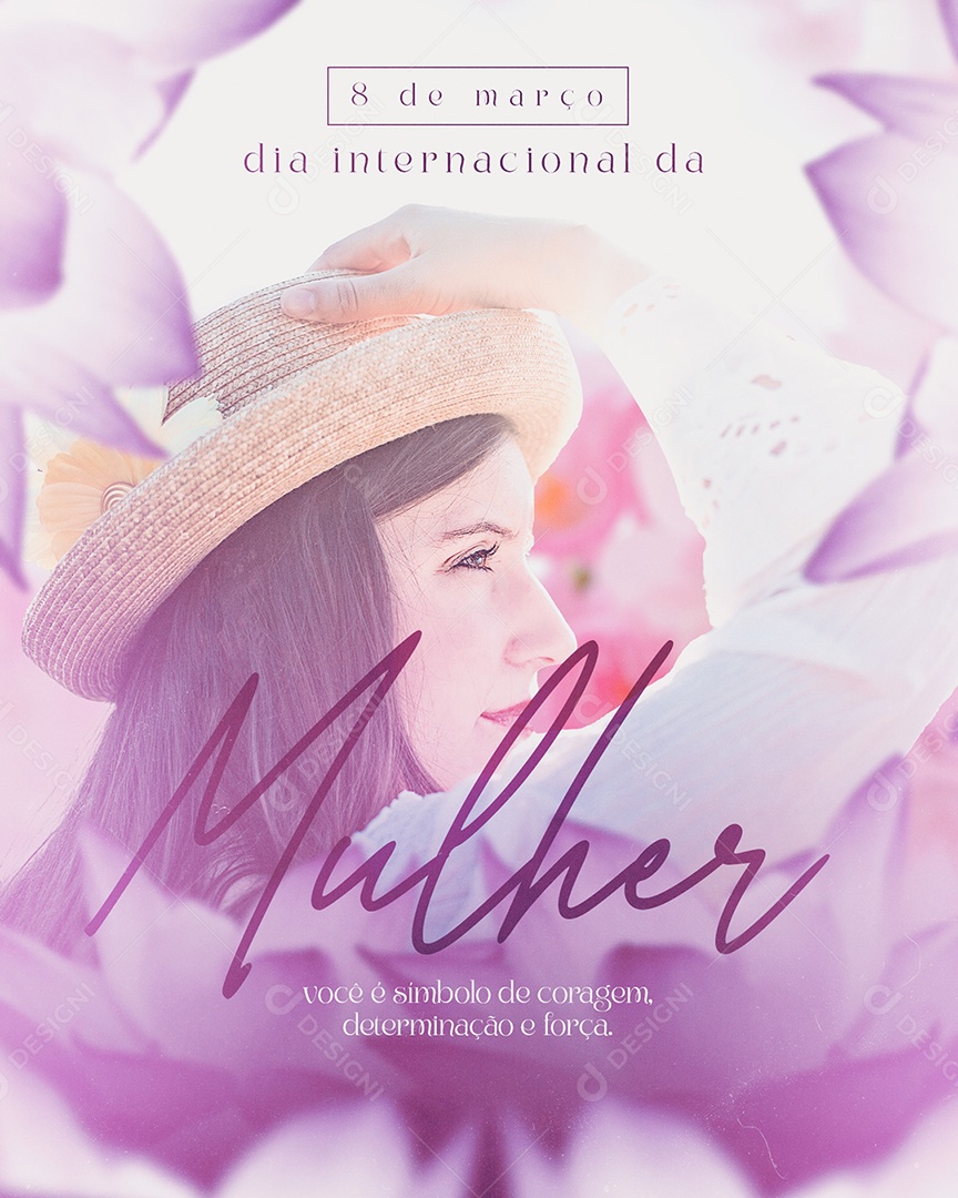 Dia Internacional da Mulher 8 de Março Social Media PSD Editável