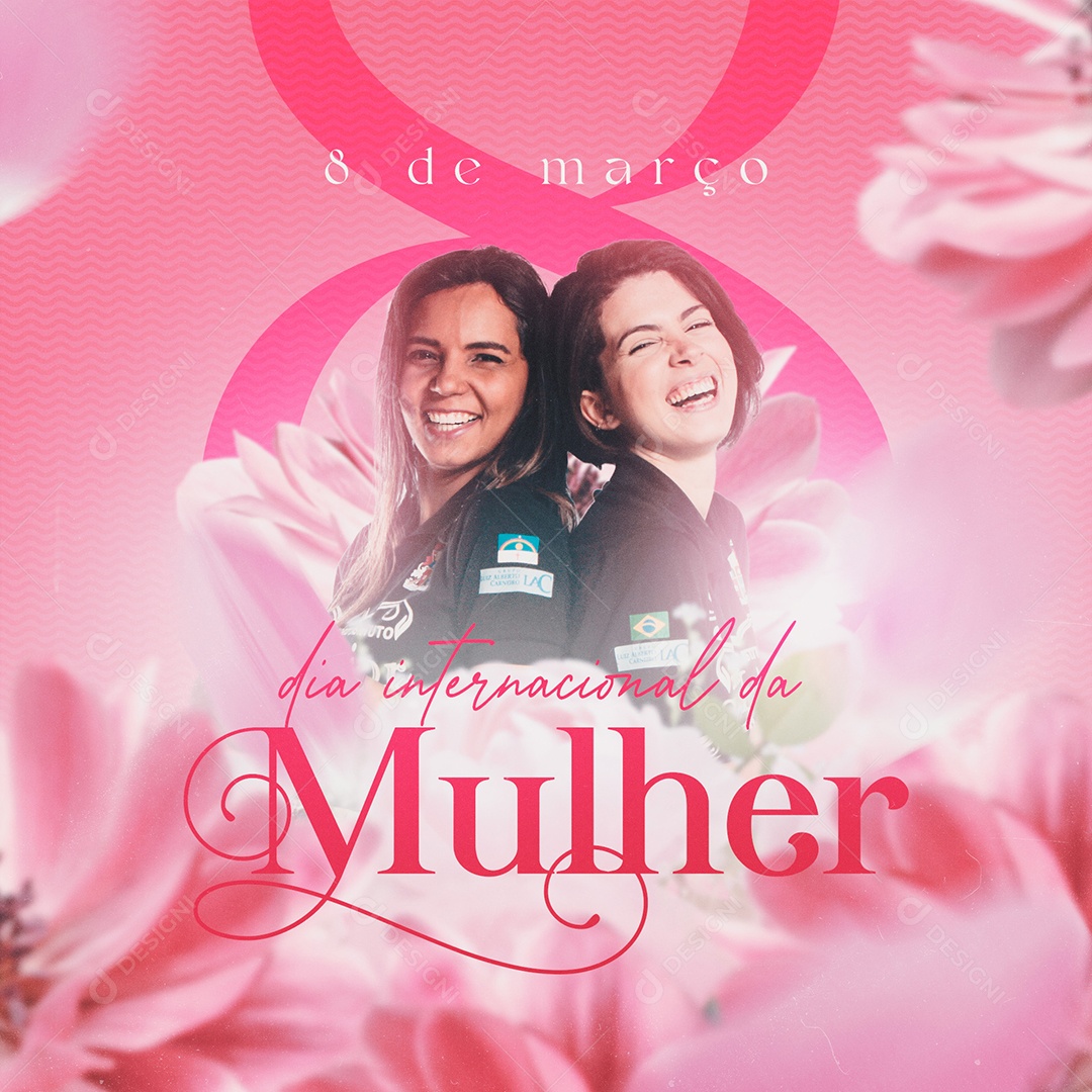 Dia Internacional da Mulher 8 de Março Social Media PSD Editável