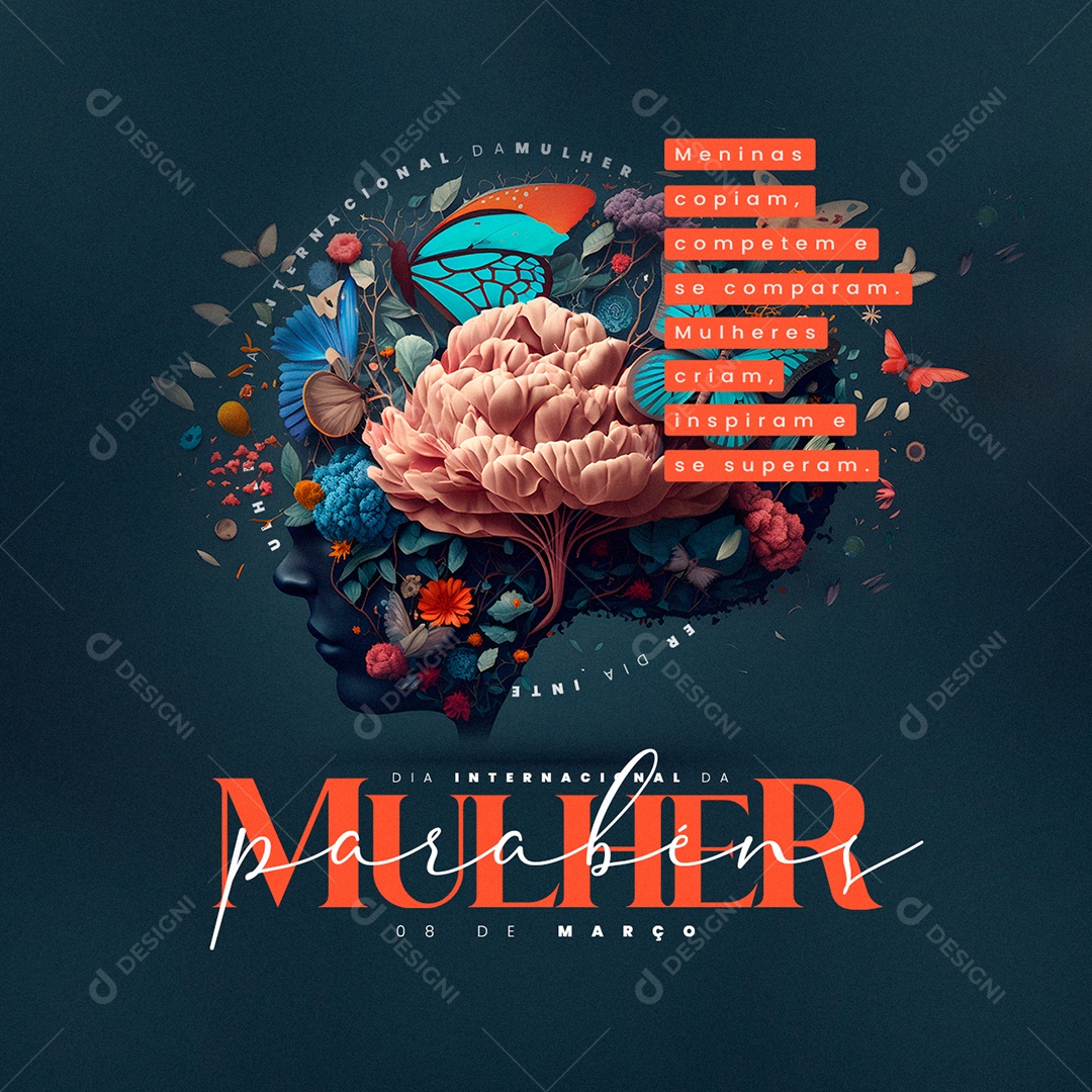 Dia Internacional Da Mulher 8 de Março Social Media PSD Editável