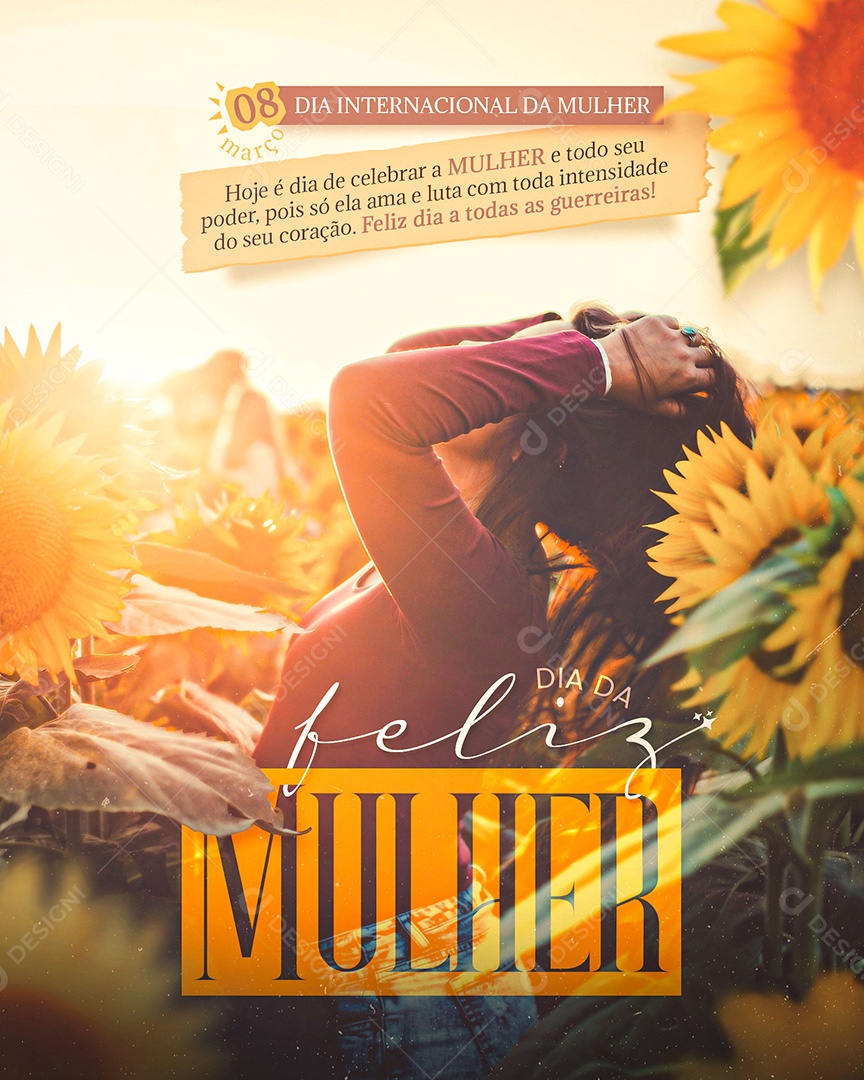Hoje é Dia de Celebrar a Mulher e Todo Seu Poder Dia Internacional Da Mulher Social Media PSD Editável