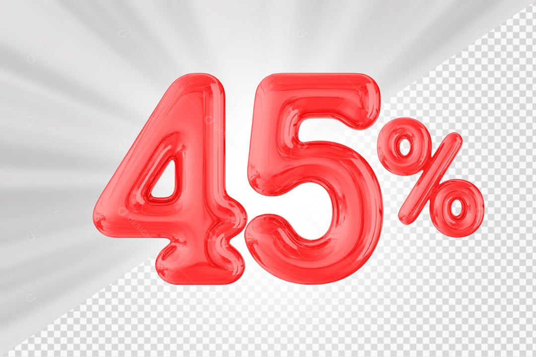 Balão de 45% Elemento 3D PSD
