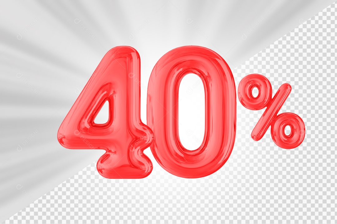 Balão de 40% Elemento 3D PSD