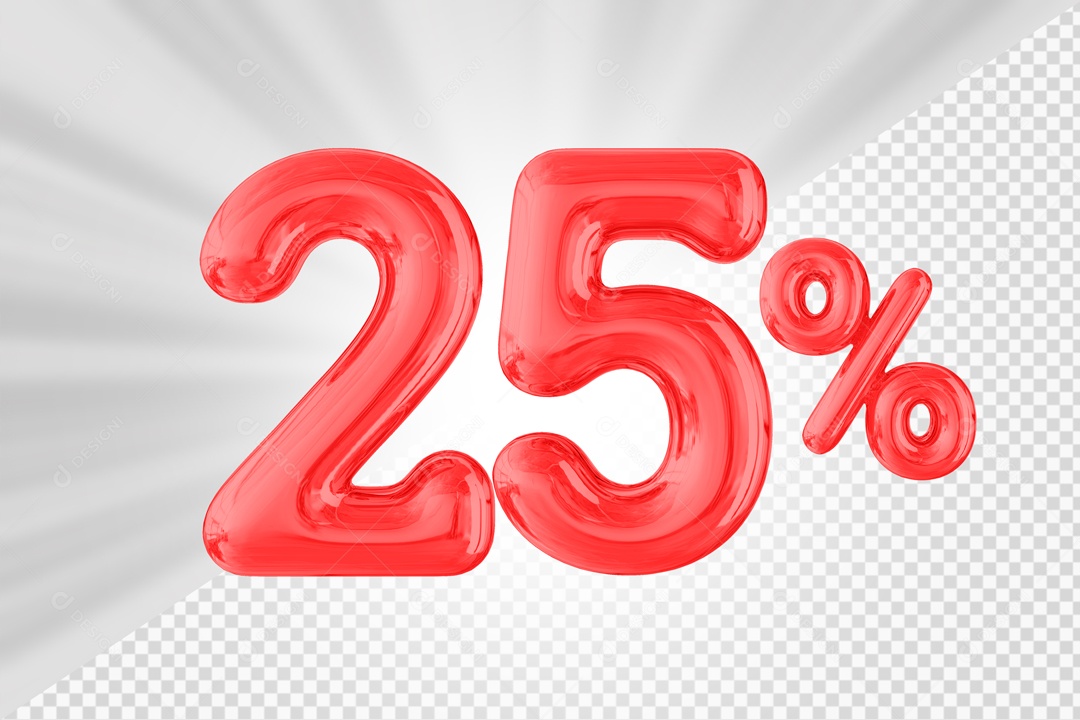 Balão de 25% Elemento 3D PSD