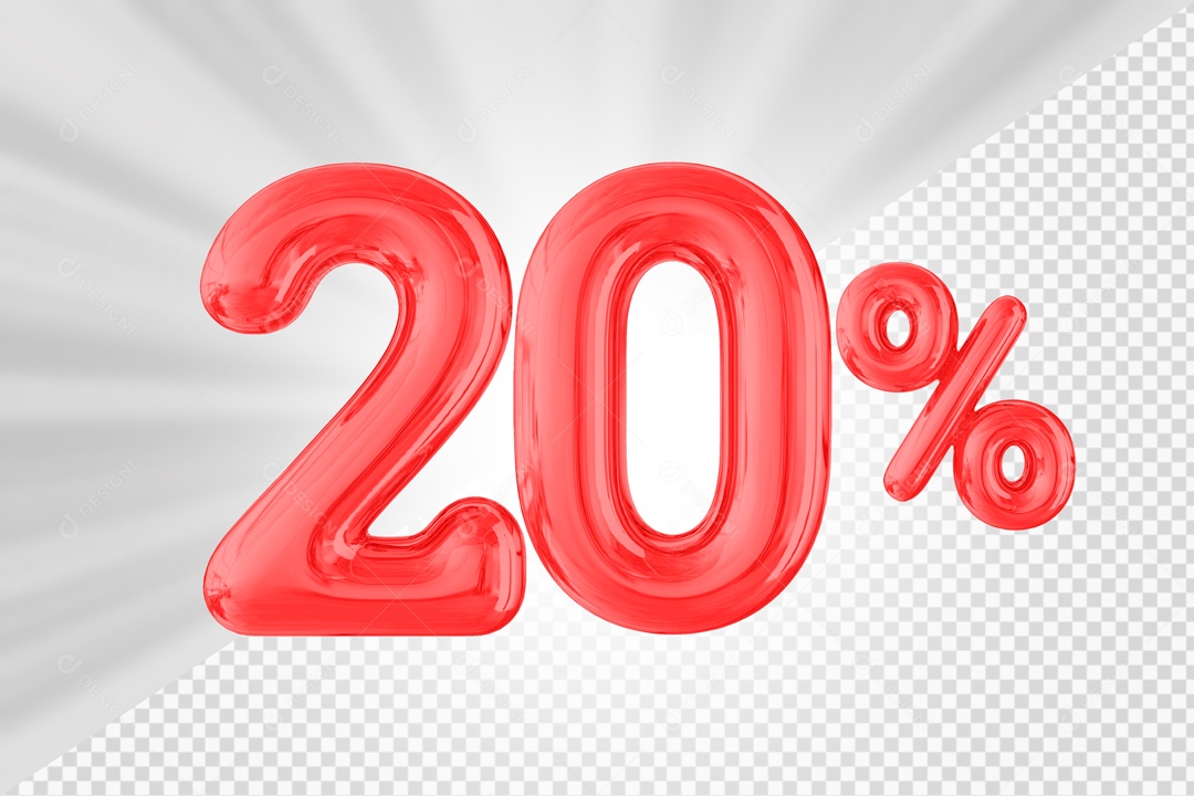 Balão de 20% Elemento 3D PSD
