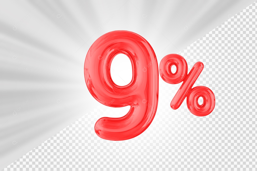 Balão de 9% Elemento 3D PSD