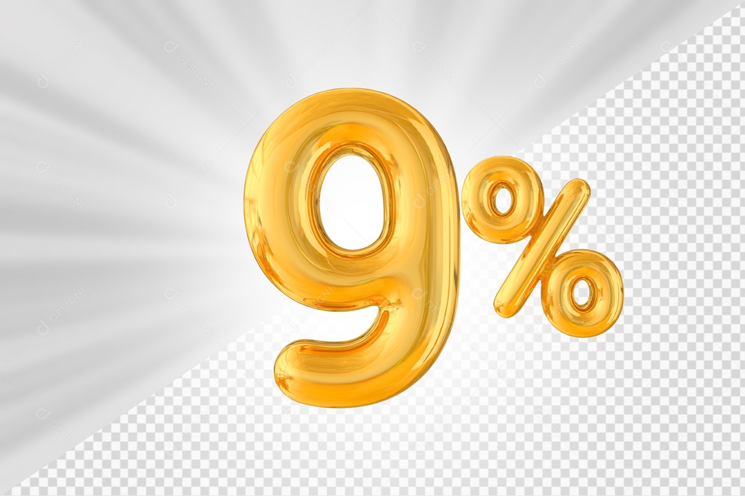 Balão de 9% Elemento 3D PSD