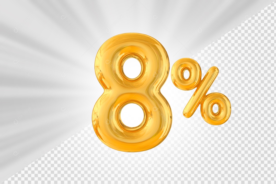 Balão de 8% Elemento 3D PSD