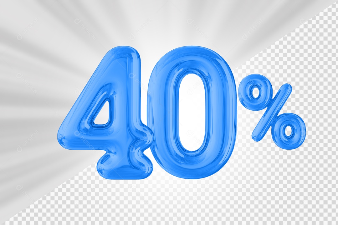 Balão de 40% Elemento 3D PSD