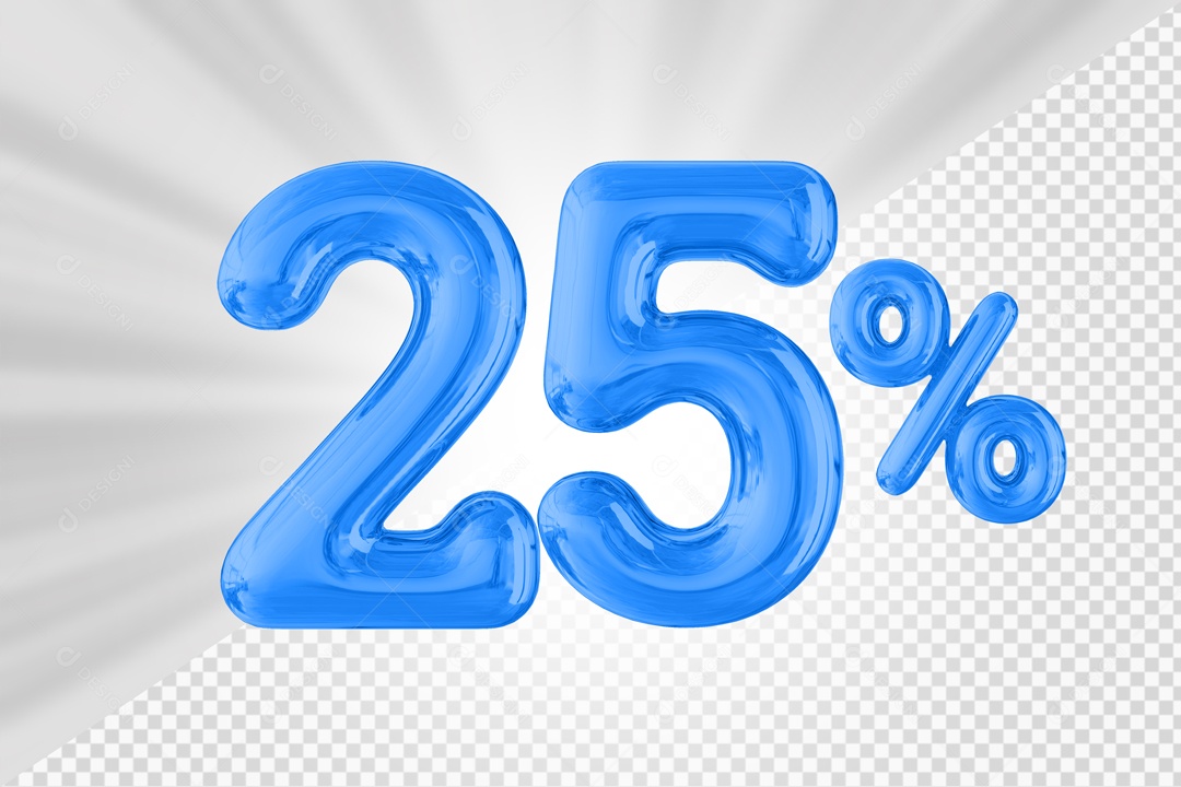 Balão de 25% Elemento 3D PSD