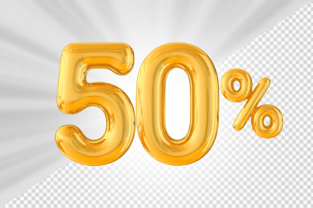 Balão de 50% Elemento 3D PSD