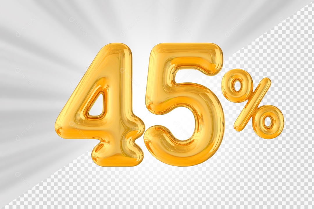 Balão de 45% Elemento 3D PSD