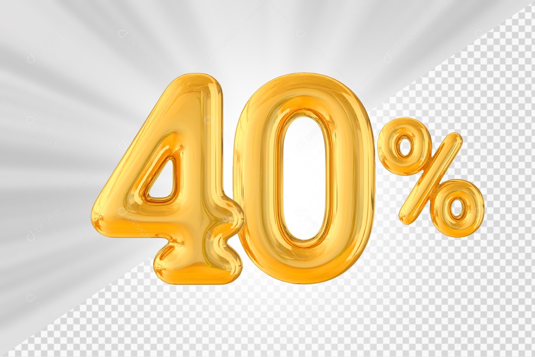 Balão de 40% Elemento 3D PSD