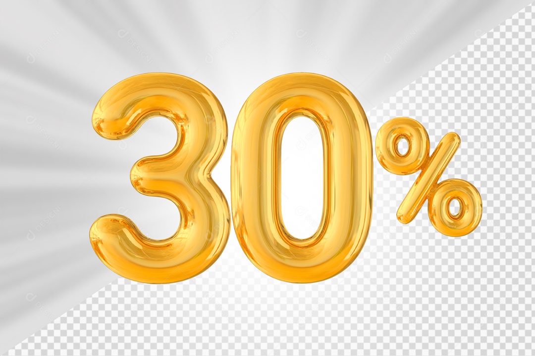 Balão de 30% Elemento 3D PSD