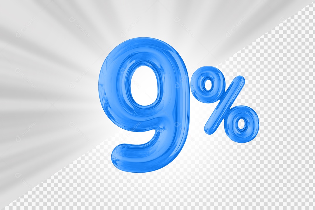 Balão de 9% Elemento 3D PSD