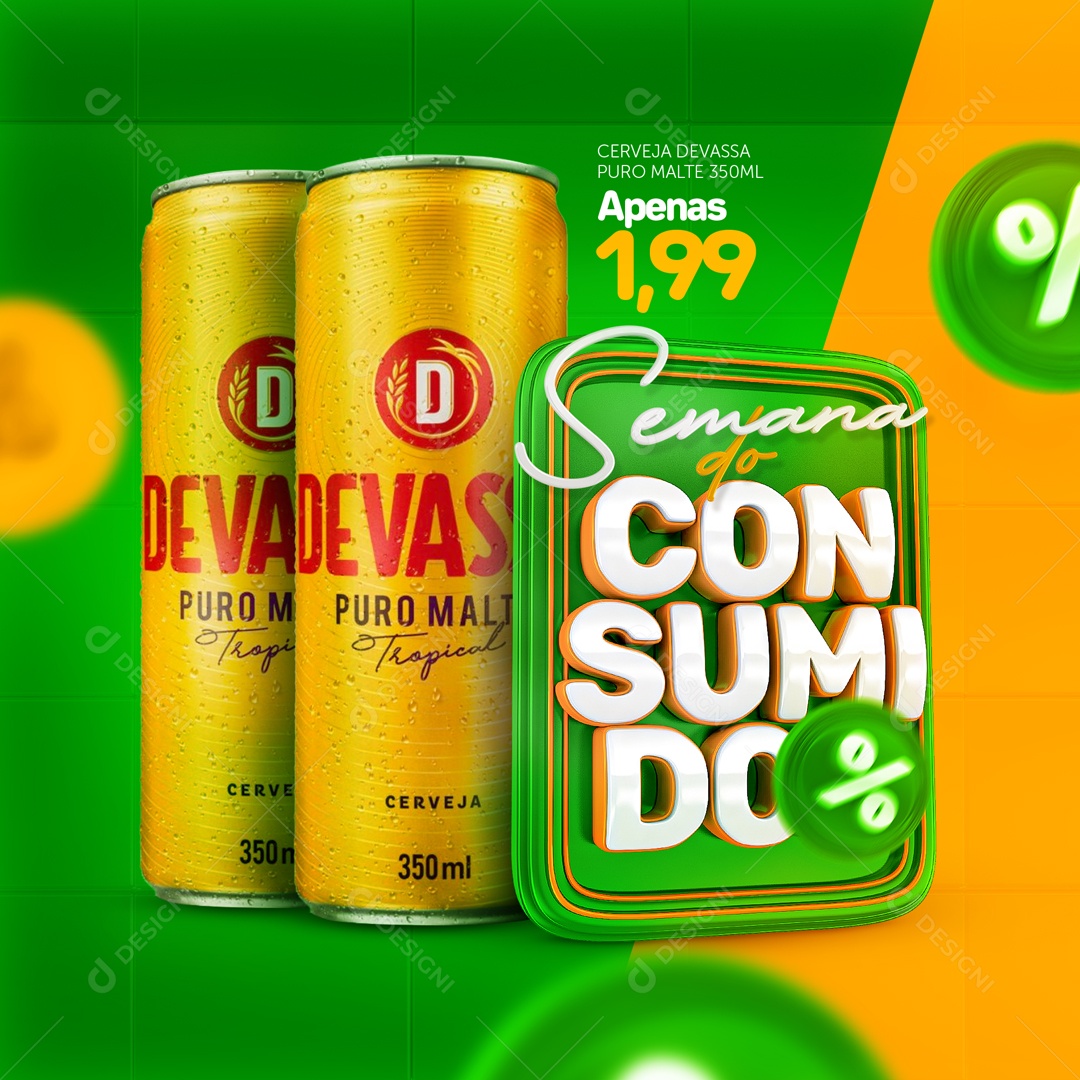 Semana do Consumidor Venha Conferir Social Media PSD Editável