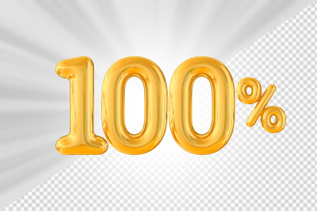 Balão de 100% Elemento 3D PSD