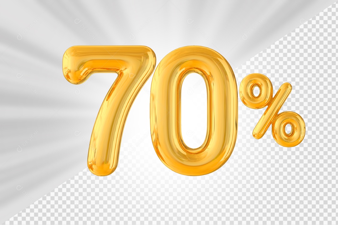 Balão de 70% Elemento 3D PSD