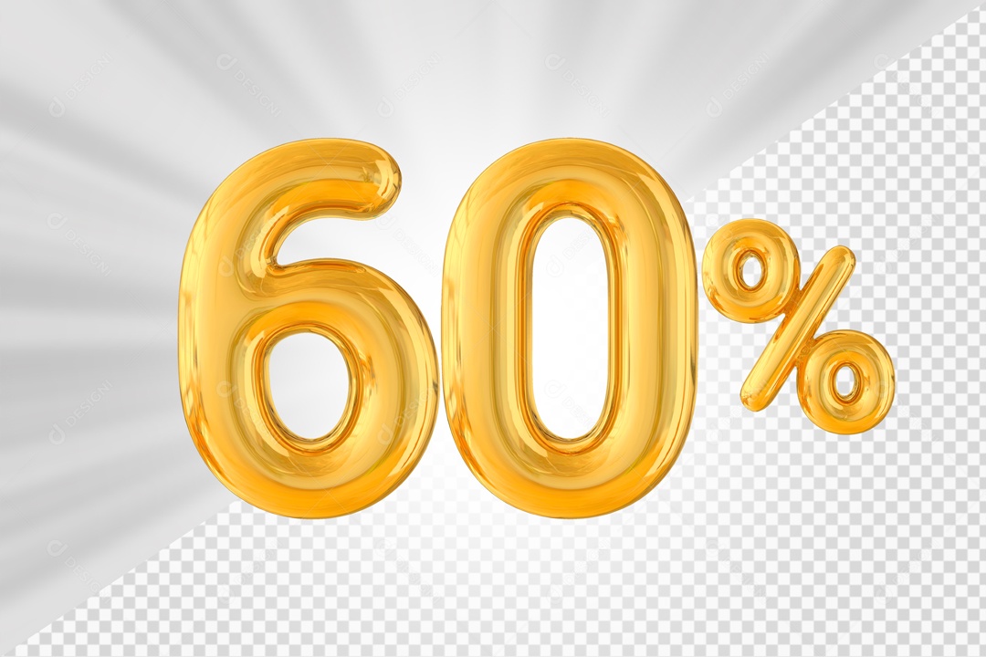 Balão de 60% Elemento 3D PSD