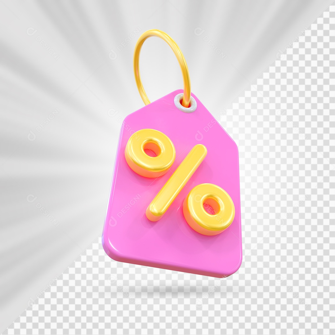 Etiqueta De Desconto Elemento 3D PSD