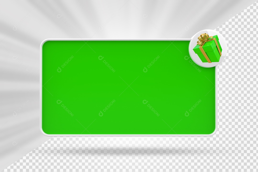 Caixa De Mensagem Com Ícone De Presente Elemento 3D PSD