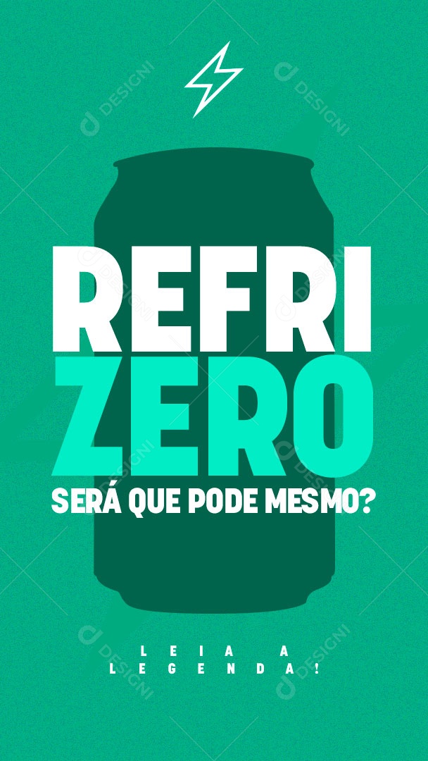 Social Media Academia Refri Zero será que pode mesmo? Story PSD Editável