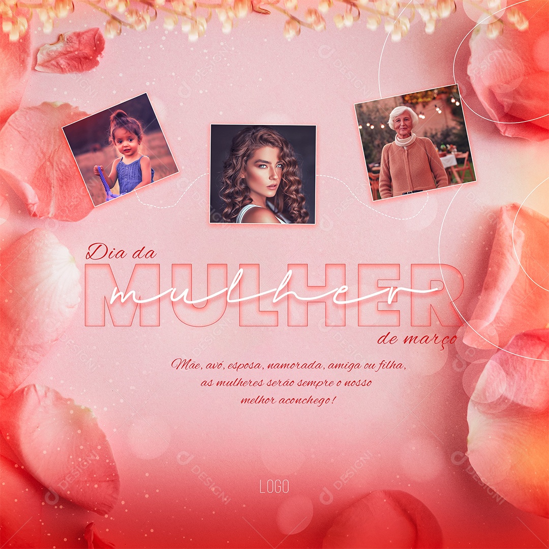Dia Internacional da Mulher 08 de Março PSD Editável