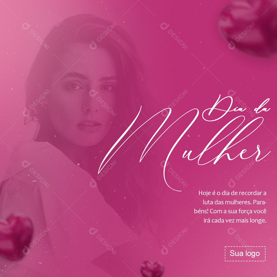 Dia Internacional da Mulher 8 de Março Social Media PSD Editável