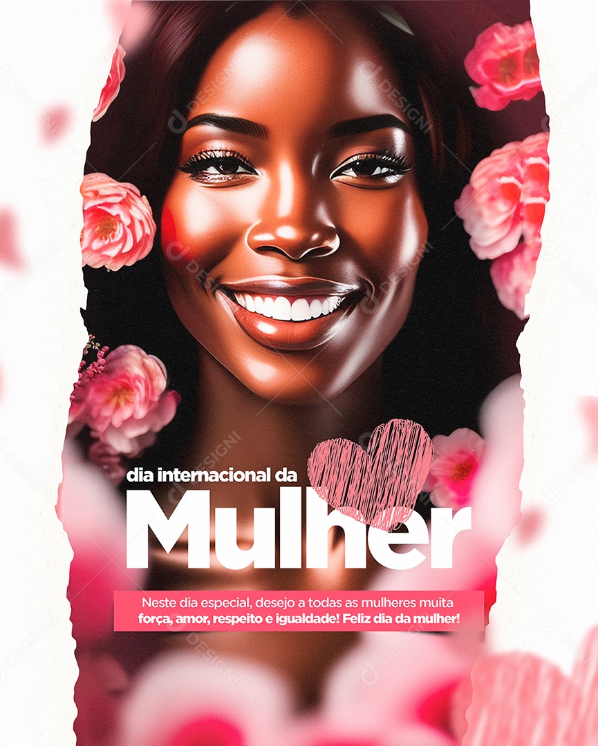 Neste Dia Especial Desejo a Todas As Mulheres Muita Força Dia Internacional Da Mulher Social Media PSD Editável