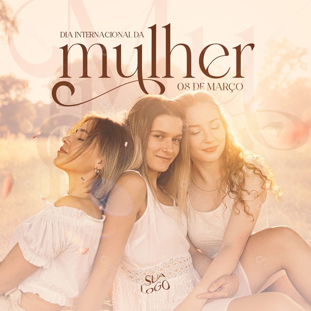 Dia Internacional da Mulher 8 de Março Social Media PSD Editável