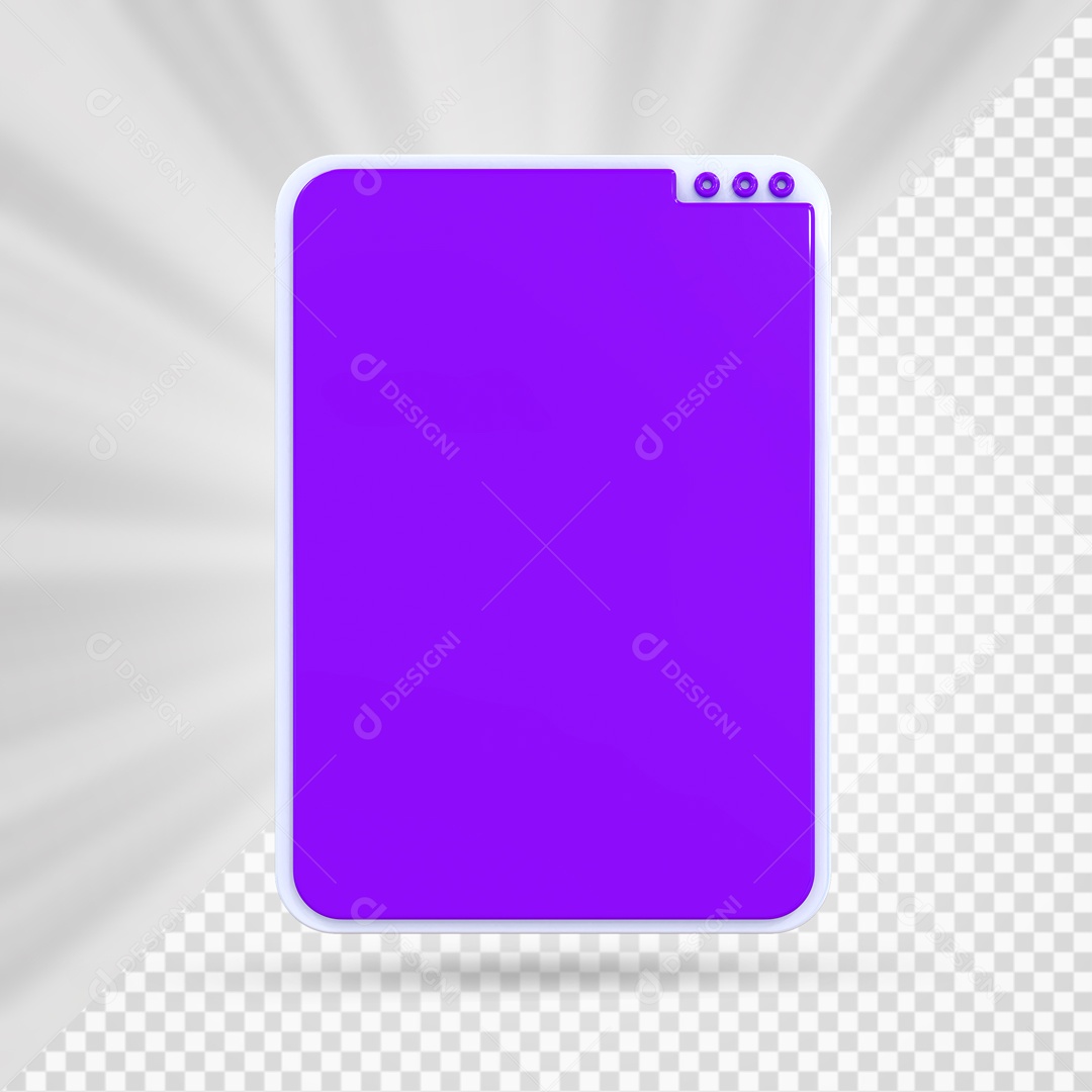 Caixa de Texto Roxo Elemento 3D Para Composição PSD