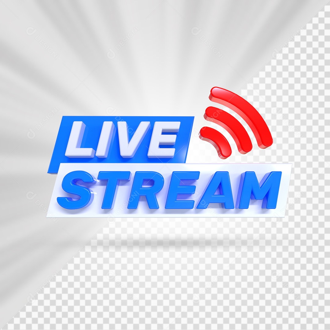 Live Selo 3D Para Composição PSD