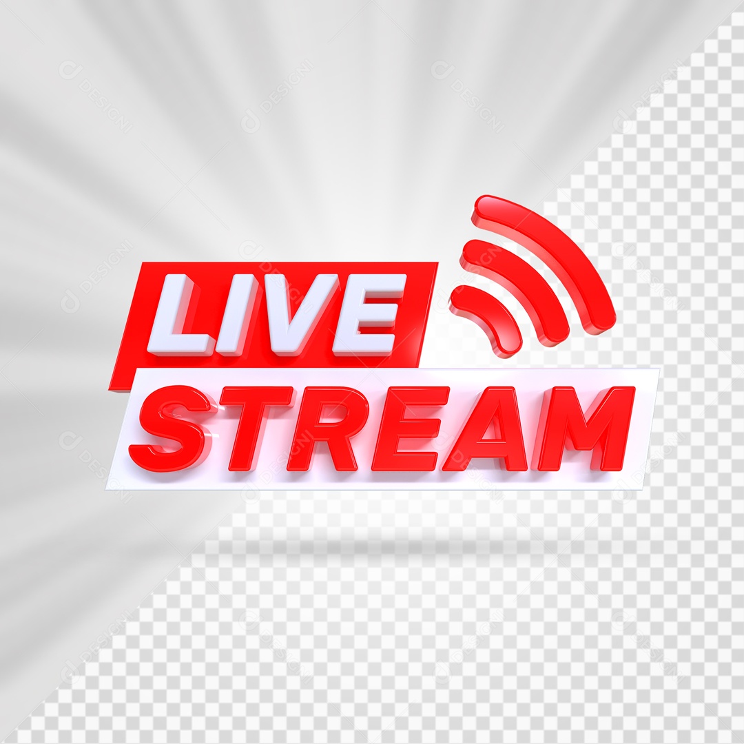 Live Selo 3D Para Composição PSD