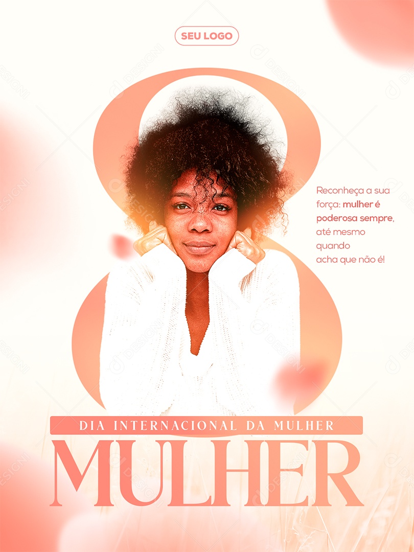 Dia Internacional da Mulher 8 de Março Social Media PSD Editável