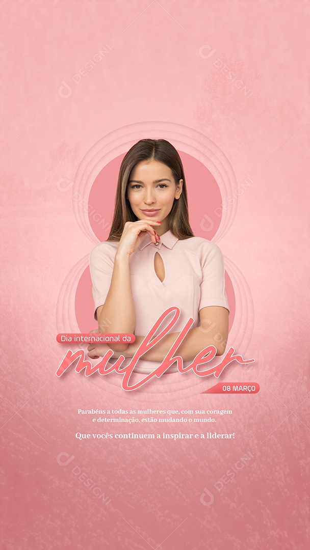 Story Dia Internacional da Mulher 8 de Março Social Media PSD Editável