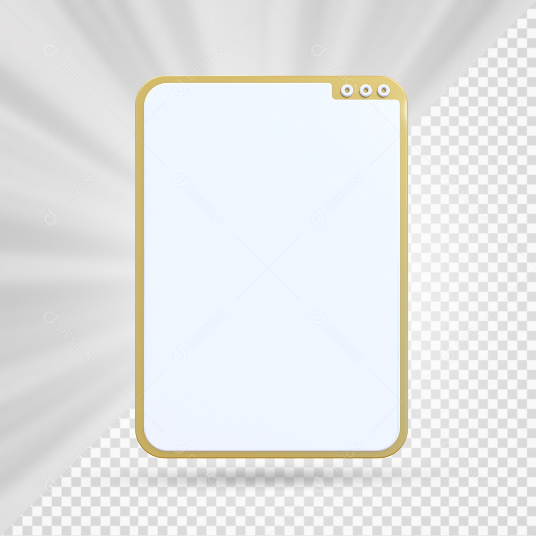 Caixa de Texto Marrom e Branco Elemento 3D Para Composição PSD