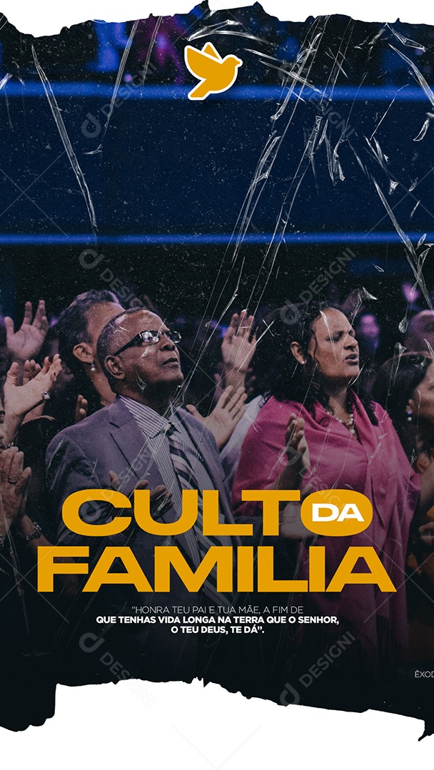 Social Media Culto da Família Story PSD Editável