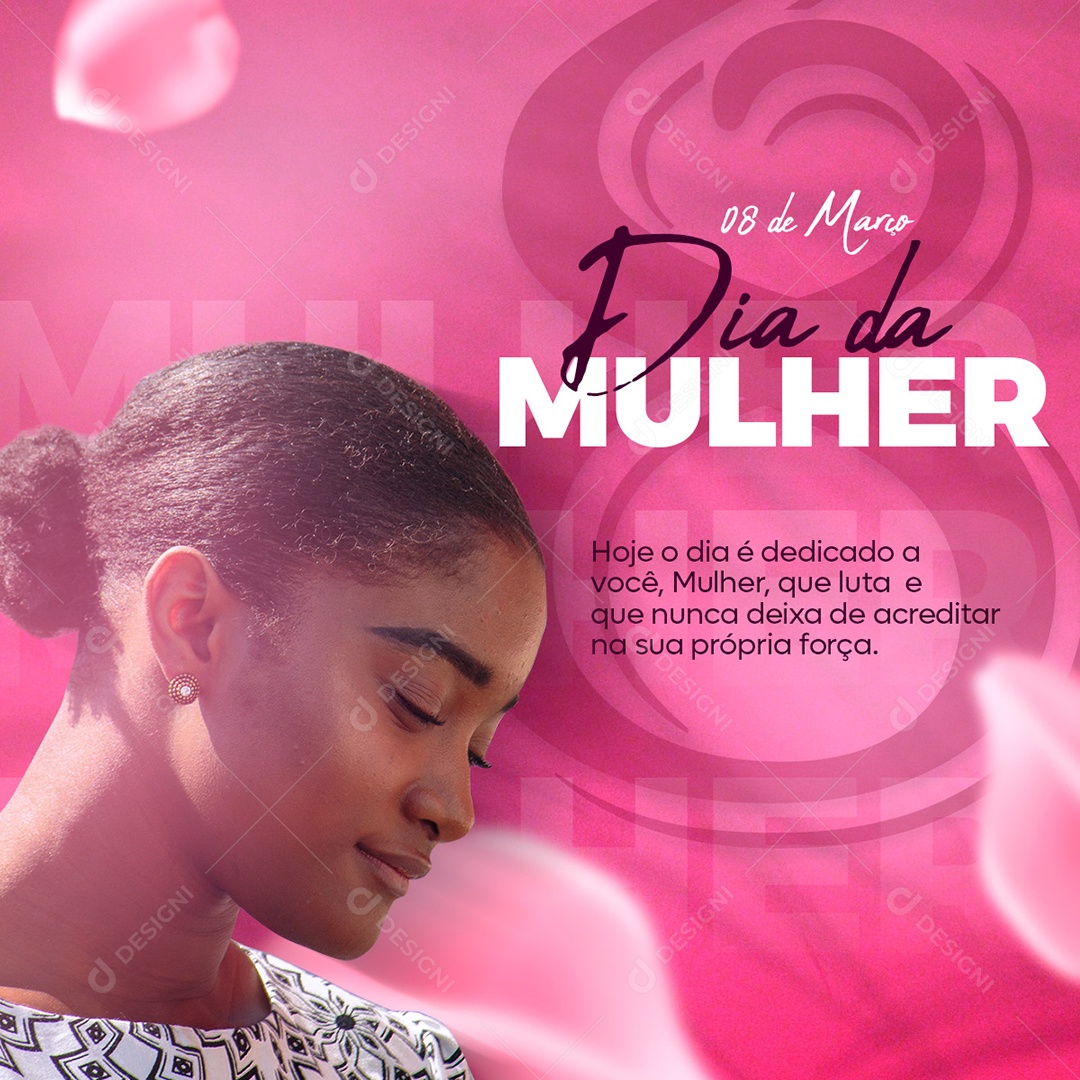 Dia da Mulher 08 de Março Social Media PSD Editável