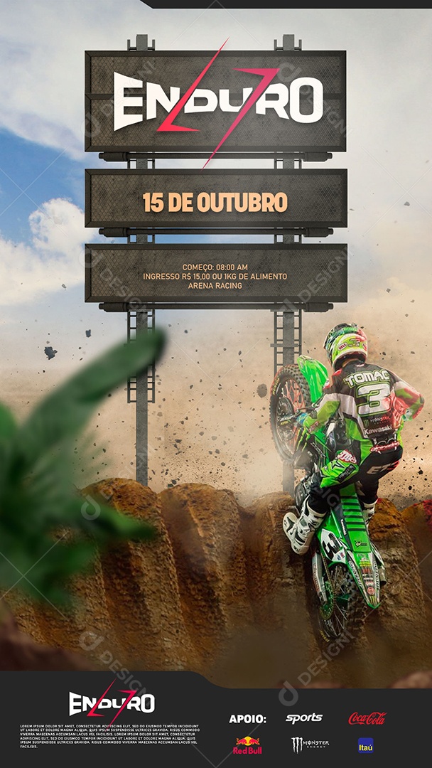 Endurocross 15 de Outubro Story Social Media PSD Editável